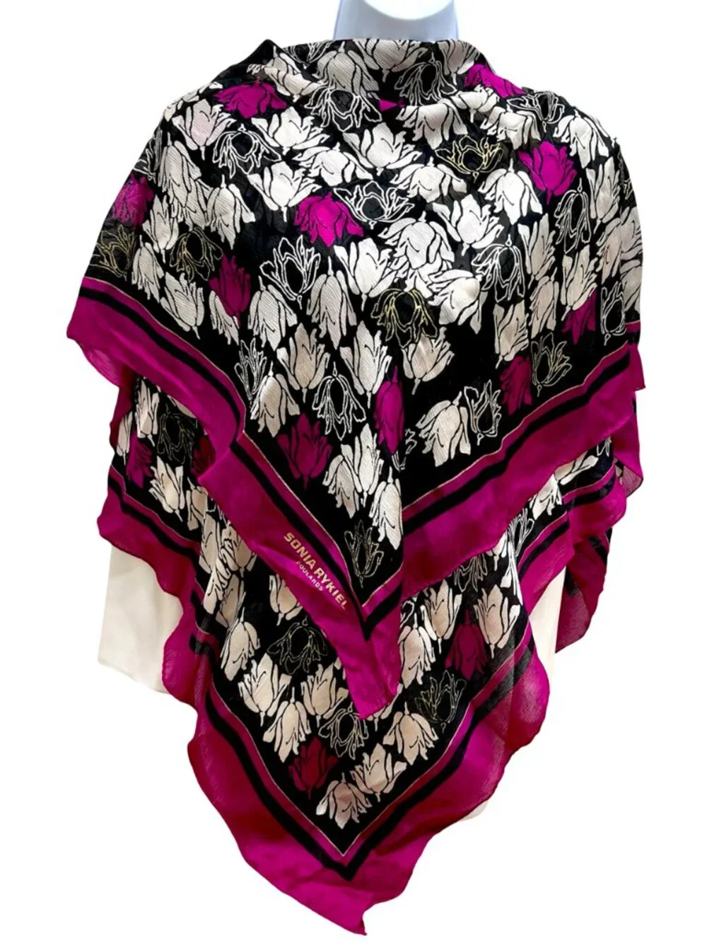 Sonia Rykiel Foulards 100% Silk Scarf Ex-Large 42